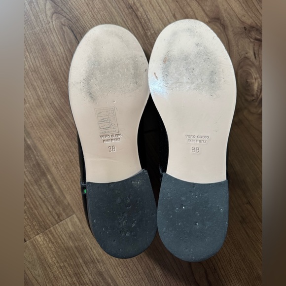 Red Valentino patent leather brogues black with green details size 38 - Picture 3 of 4